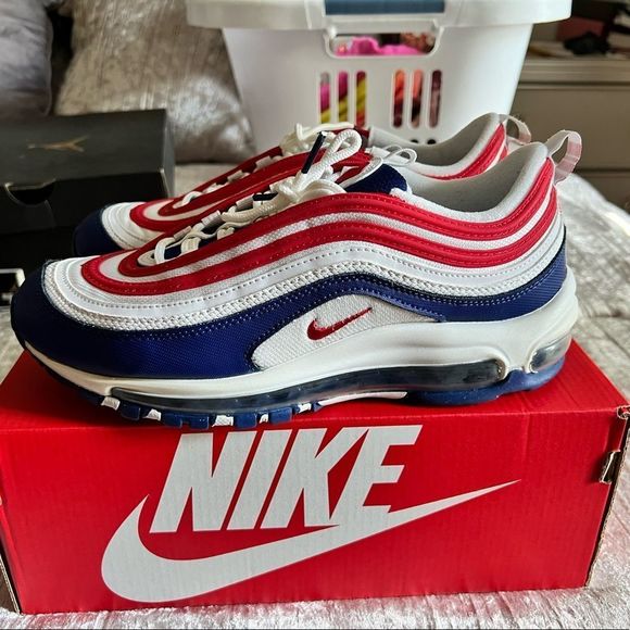 Air Max 97 “Americana” White/University Red - Size 7 (GS) - Picture 1 of 8